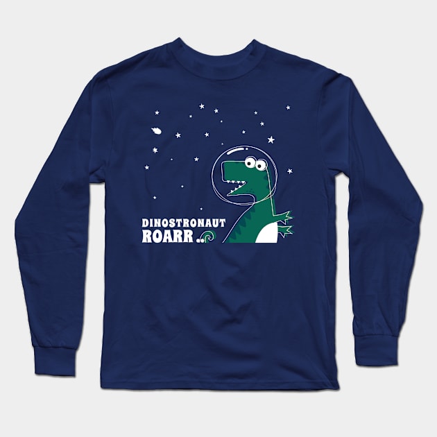 Cute Astronaut dinosaur. Long Sleeve T-Shirt by KIDS APPAREL